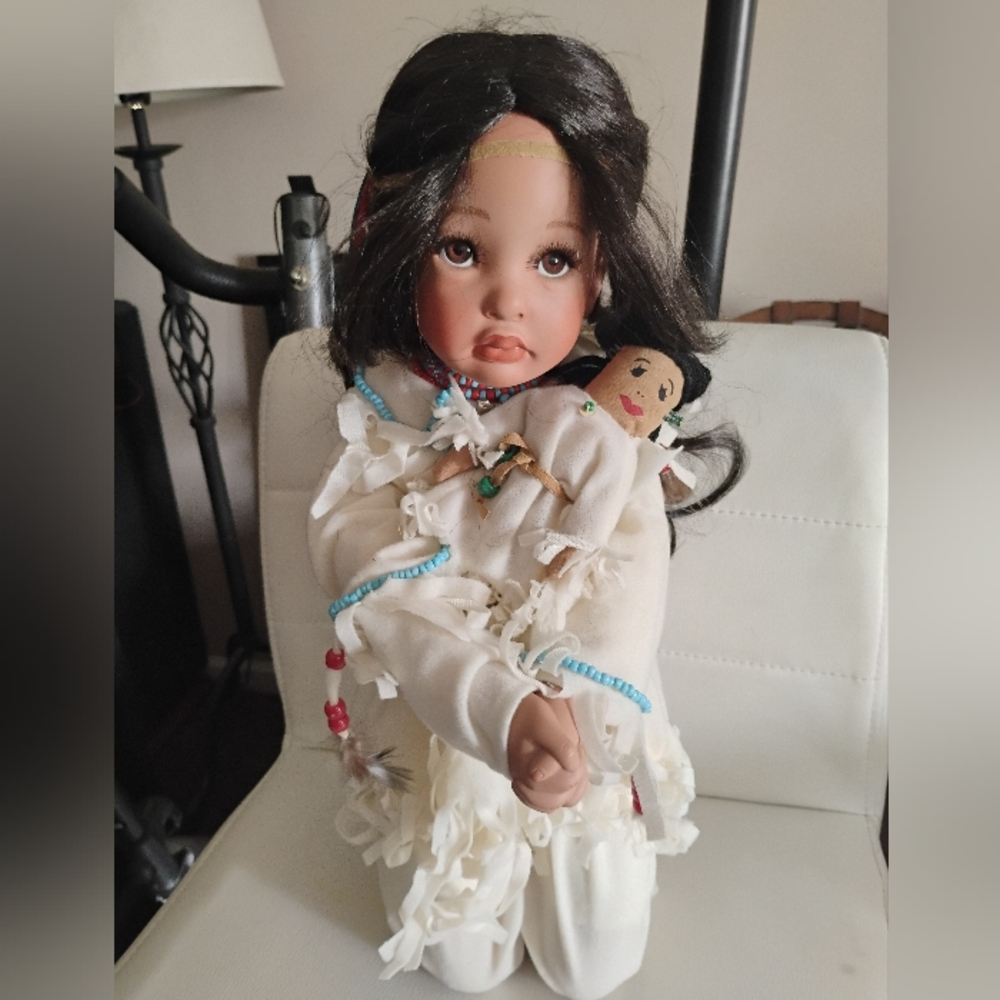 Native American Porcelain Doll